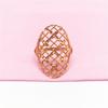 Purple Gold Car Flower Gypsy Ring Retro Wide Version Rose Gold Plated Hollow Ring Jewelry For Women