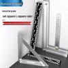 1m Stainless Steel & Aluminum Alloy Ruler, 50cm Measuring Tool, 15/20/30 Thickened Steel Plate, Straight Square Design