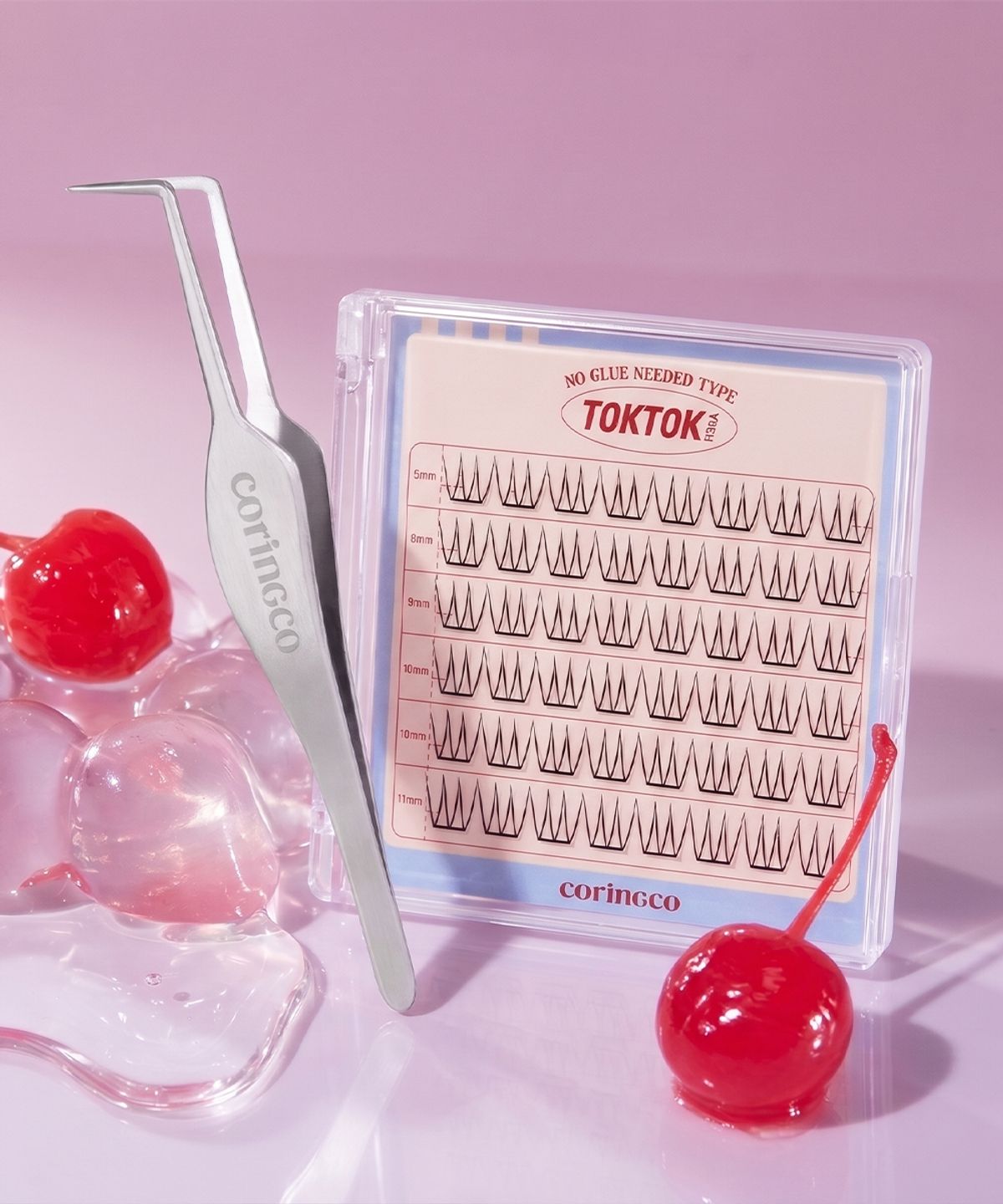 [SET] Tap Tap Hara No-Glue Eyelashes + Tweezers No-glue #Cats(Light)