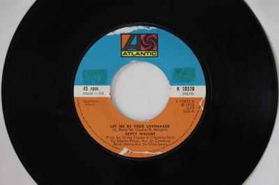 7-Zoll Schallplatte BETTY WRIGHT - Let Me Be Your Lovemaker / Jealous K10370 Atlantic 1973 UK Soul/Funk Gebraucht