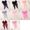 Fashion Chiffon Bow Hair Clip Elegant Women Solid Spring Clip Hair Pin Retro Bow Hairpins Simple Headband Girls Hair Accessories