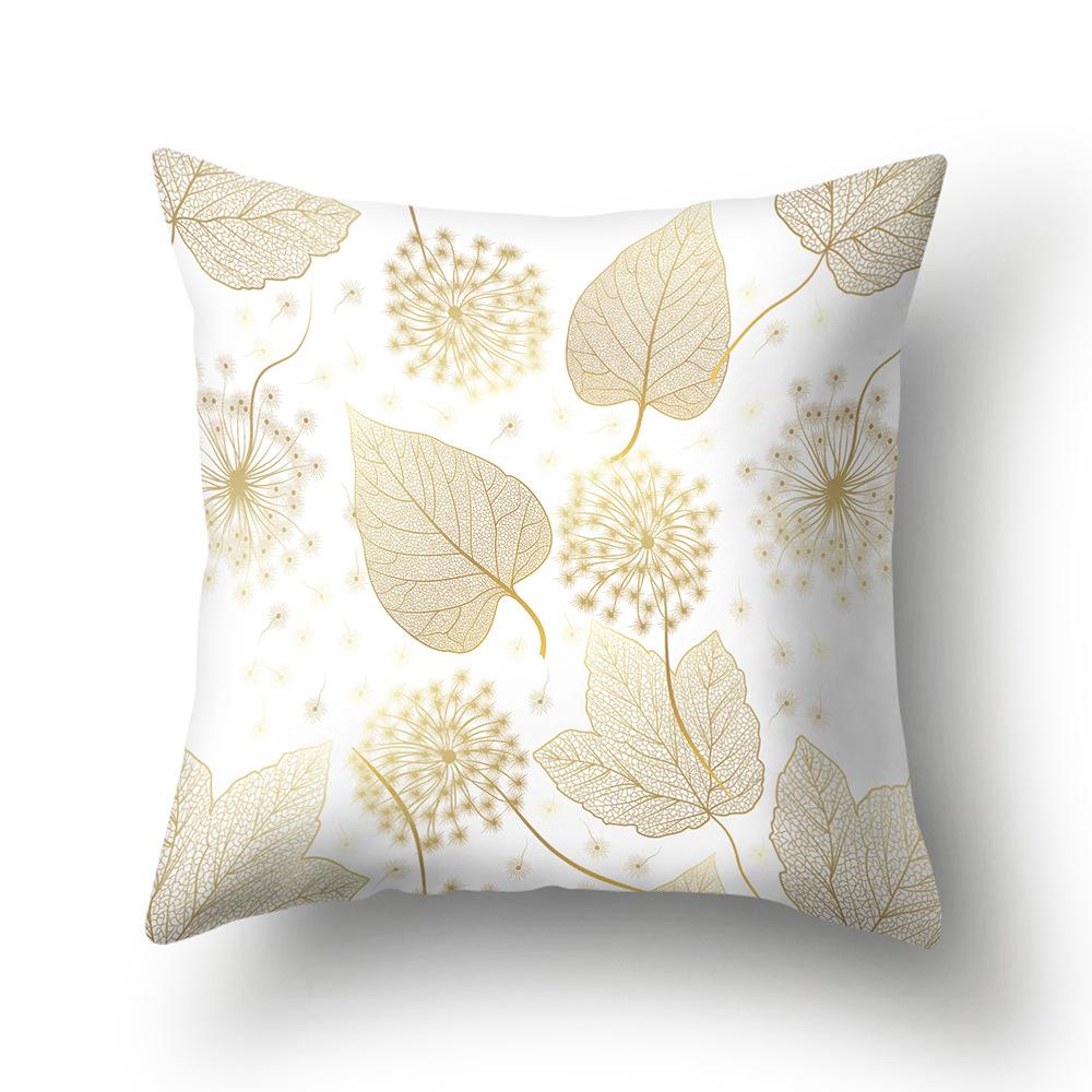 Golden Geometric Puzzle Array Pillow Car Pillow Long Pillow Cushion