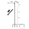 Rust-Proof Outdoor Shepherd Hook: Detachable Iron Craft for Yard and Garden