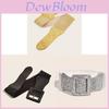 Gleit Square Buckle Leather Belt With Fish Scale Pattern For Women Dress Accessories