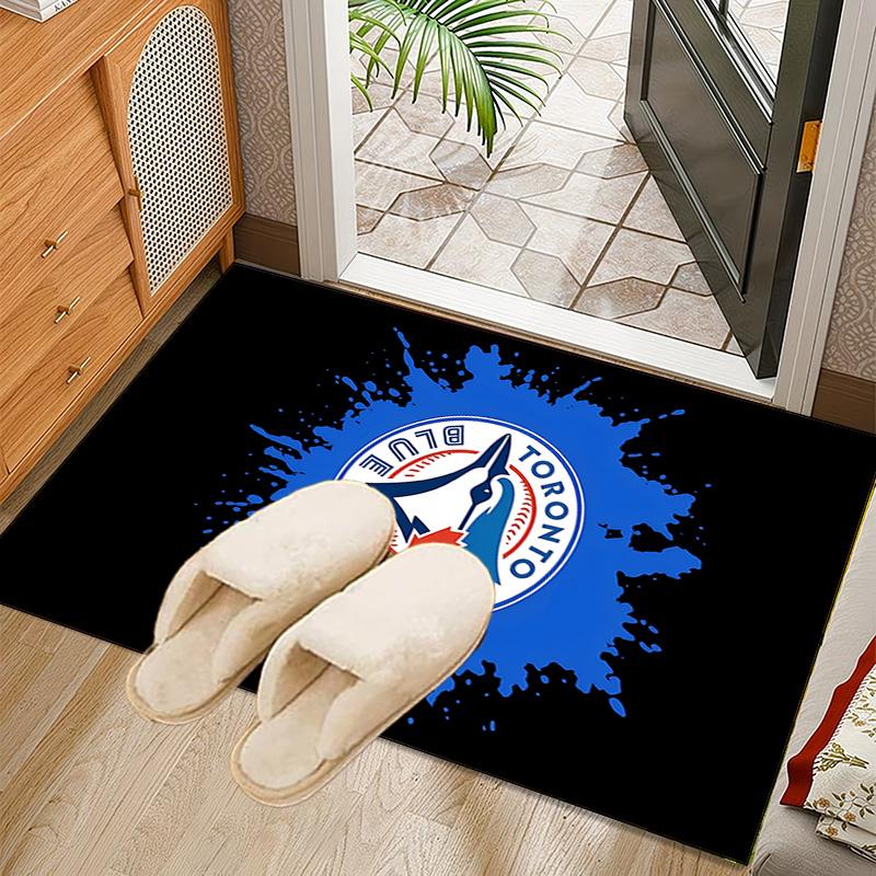 Blue Jays Baseball Season Rug Office Carpet Non-Slip Mat, Chair Rug Floor Covering for Gaming, Bedroom, Living Room , Home Decor Christmas Gift