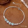 Jade Bracelet S925 Silver Full Diamond Exquisite Light Luxury Women's Natural Blue Sailor Jewelry Fashion OL Daily Versatile Women