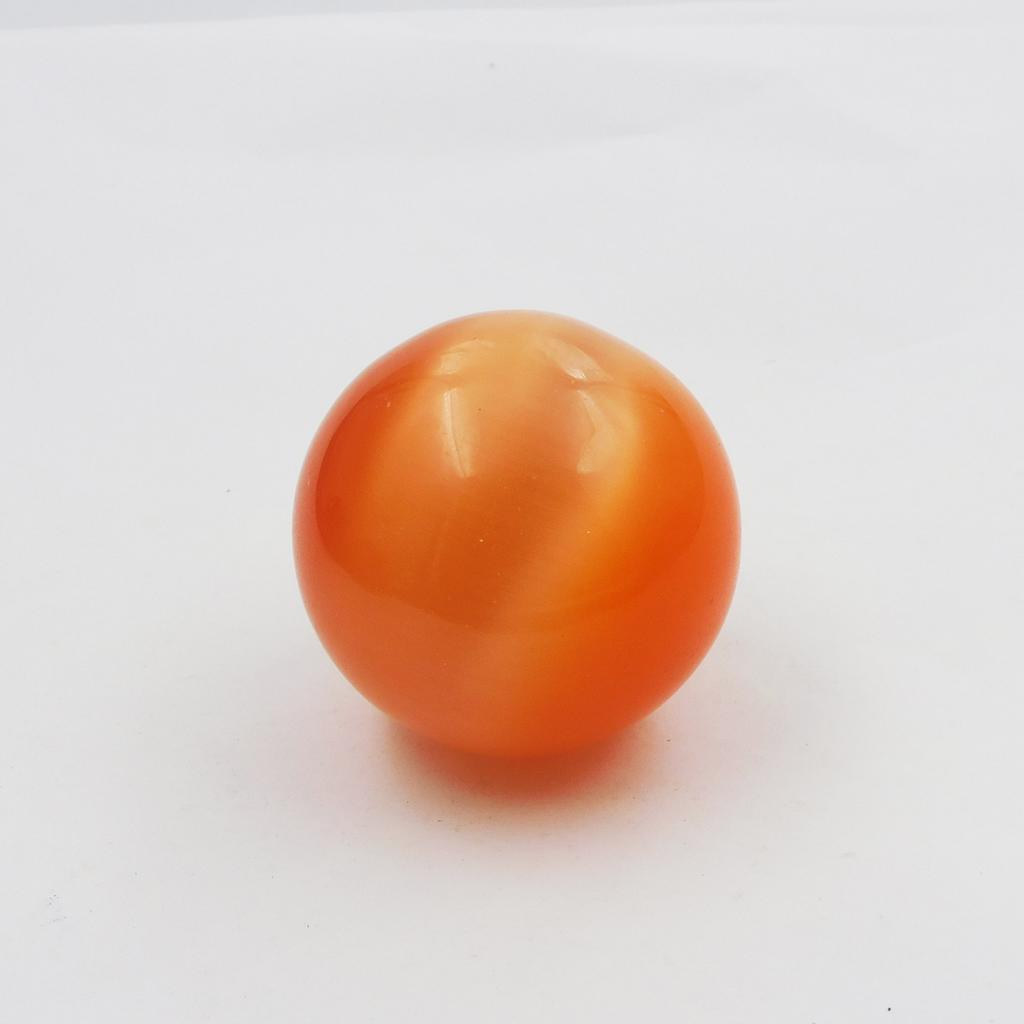 Natural ORANGE Cat Eyes Glass Ball 472.35 Carat Loose Gemstone CERTIFIED