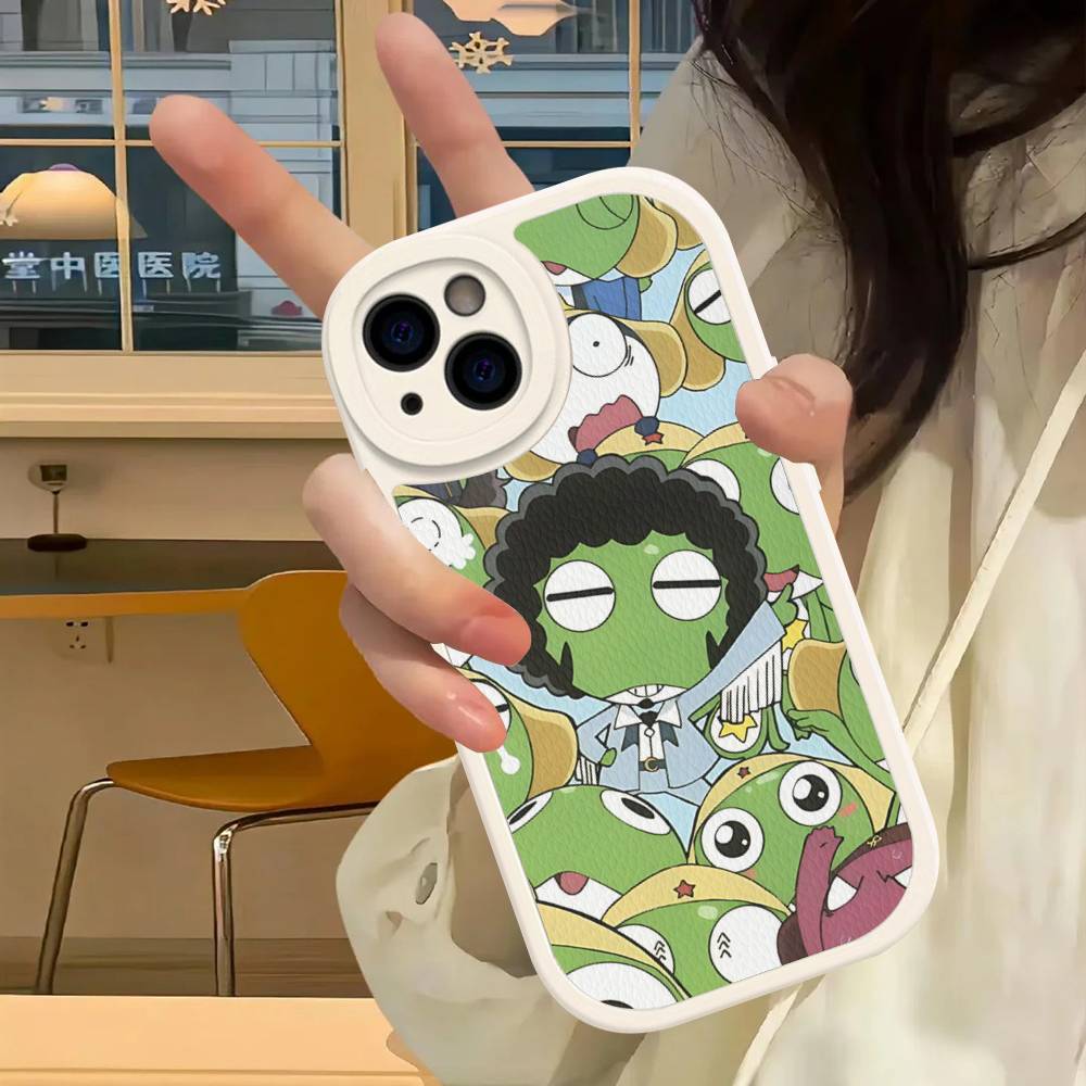 New Keroros Gunsos Movie Soft Leather Phone Case For Iphone 13 15 Pro Max 12 Mini 11 14 16 Plus Covers