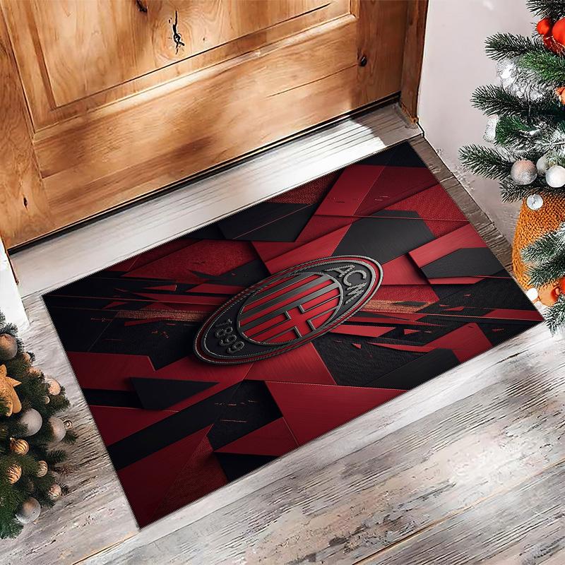 AC Milan Printed Flannel Area Rug Non Slip Soft Polyester Floor Carpet Indoor Decor Mat for Bedroom Living Room Sofa Game Room Home Decoration