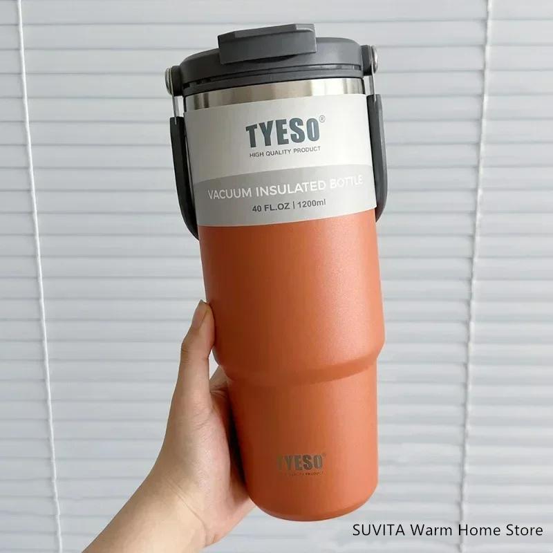 Tyeso Tumbler Coffee Cup Stainless Steel Vacuum Thermal Insulated Mug Large Capacity Double Drink Car Water Bottle Travel Mug