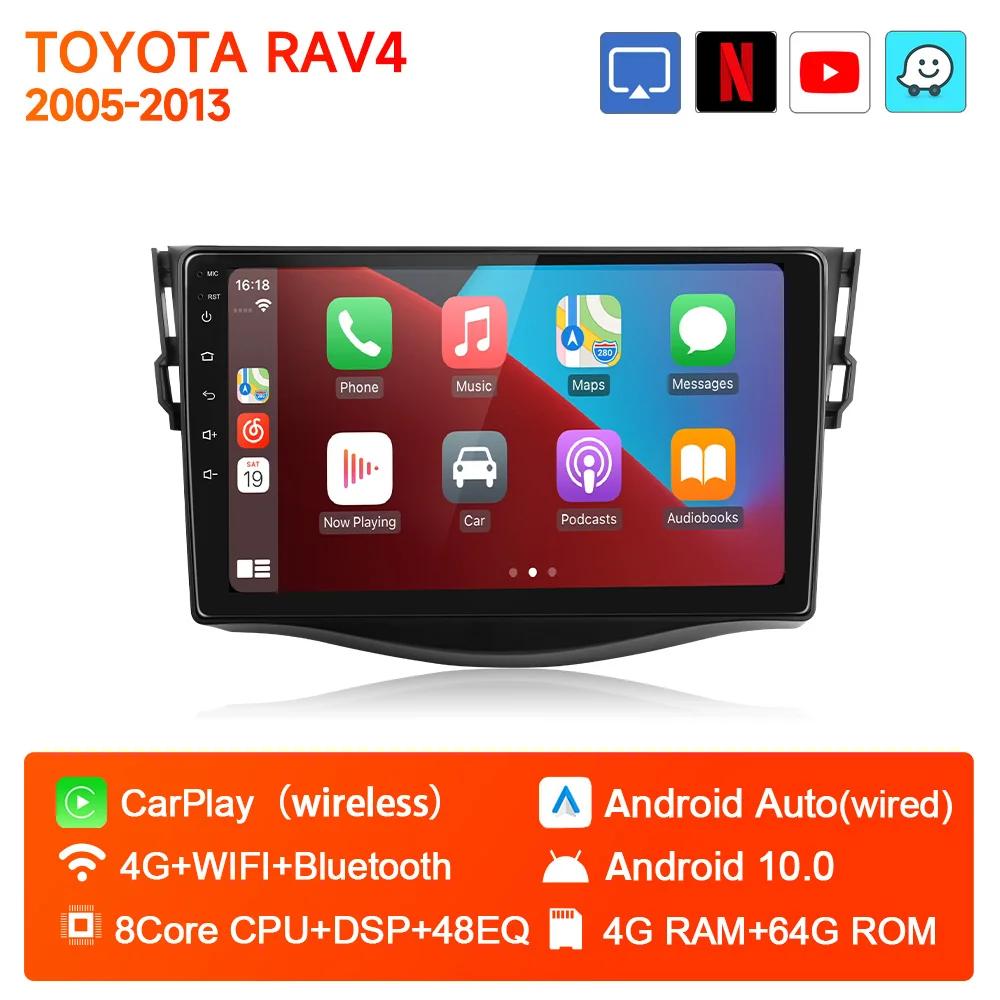 2 Din Android 12 Car Radio For Toyota RAV4 Rav 4 2005-2013 Multimedia Video Player Navigation GPS 4G Net WIFI Stereo DVD