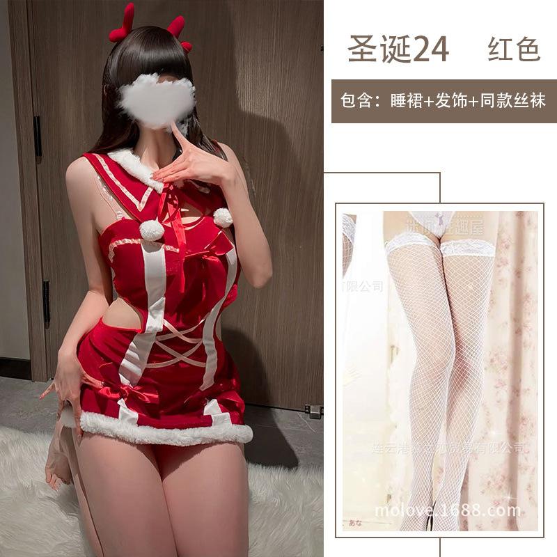 Sexy Lingerie Sexy Christmas New Dress Plush Pure Festive Atmosphere Cosplay Costume