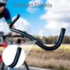 Bullhorn Replacement Handlebar for Long Distance Cycling, Black, Clamp Diameter: 25.4mm
