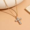 European and American Simple Cross Pendant Necklace Temperament Cold Wind Daily Commuting Versatile Collarbone Chain Woman