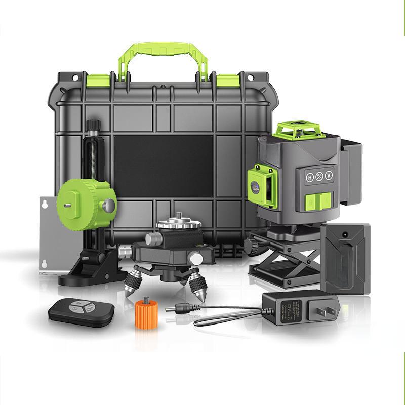 12/16 Line New Laser Level 360 ° Horizontal and Vertical Cross Green Line Projector Portable Auto Self-Leveling Measuring Tools