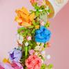 Creative Sea Of Flower Valentine's Day Rose Violet Building Block Home Decor Anime Creative Gift Toy 1095pcs