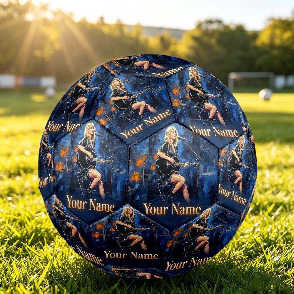 Pallone da Calcio Taglia 5 Taylor Swift, Testo Nome Personalizzato Pallone da Calcio Personalizzato Regalo Allenamento Sportivo