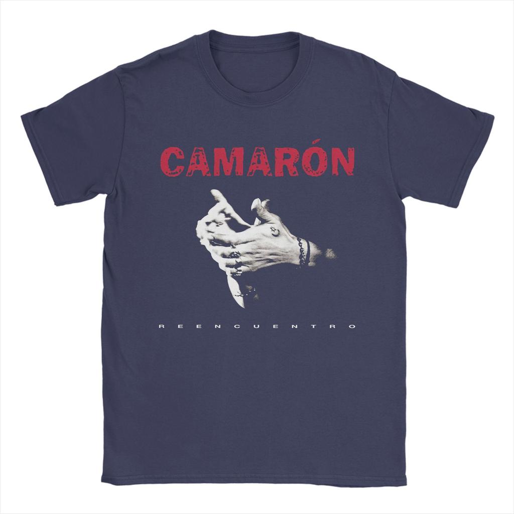 Camiseta para Hombre Camarones De La Isla Cantante de Flamenco Camiseta de Algodón Manga Corta Camisetas de Camarones de la Isla Cuello Redondo mercancía Tallas Grandes