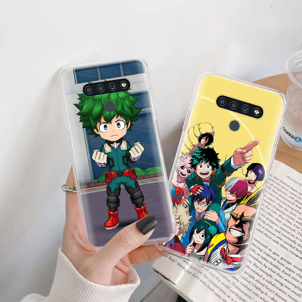 Transparent Case for Samsung A04 A14 A23 M33 M53 Realme 10 9 C35 C55 VIVO X80 Infinix Hot 30 Note 11 Tecno Spark 8P Pro W-49 My Hero Academia
