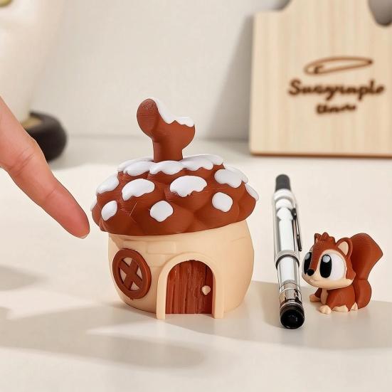 Yousheng Simulated Squirrel Ornament 3D Print Fidget Toy with Articulated Joints Stress Relief Ornament for Home Decoration