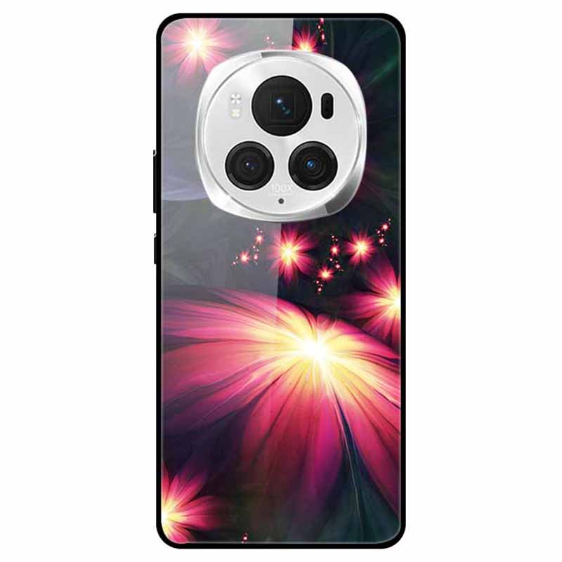 For Honor Magic6 Pro 5G Slim Case Pattern Printing PC+Tempered Glass+TPU Phone Shell