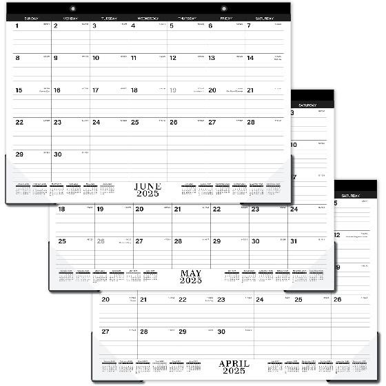 Desk Calendar 2025 - JAN. 2025 - DEC. 2025, 12 Monthly Calendar 2025,17" X 22", 2025 Large Desk Calendar with Thick Paper, Calendar with Corner