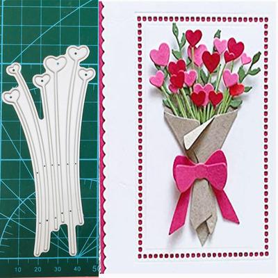 Cute Love Flower Pattern Metal Cutting Dies Craft Embossing Stamps For Card Making Decor Scrapbooking Stencil