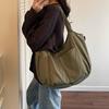 Canvas bag women's large capacity 2026 new summer versatile shoulder crossbody bag casual college student class tote bag