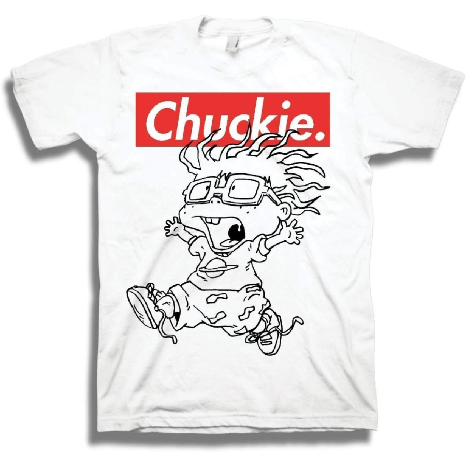 Nickelodeon Mens 90 s Classic Shirt - Rugrats Chuckie Classic T-Shirt (White, Medium) XXXXXL белый