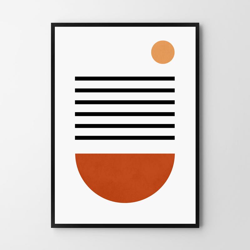 Plakat i geometrisk boho-stil