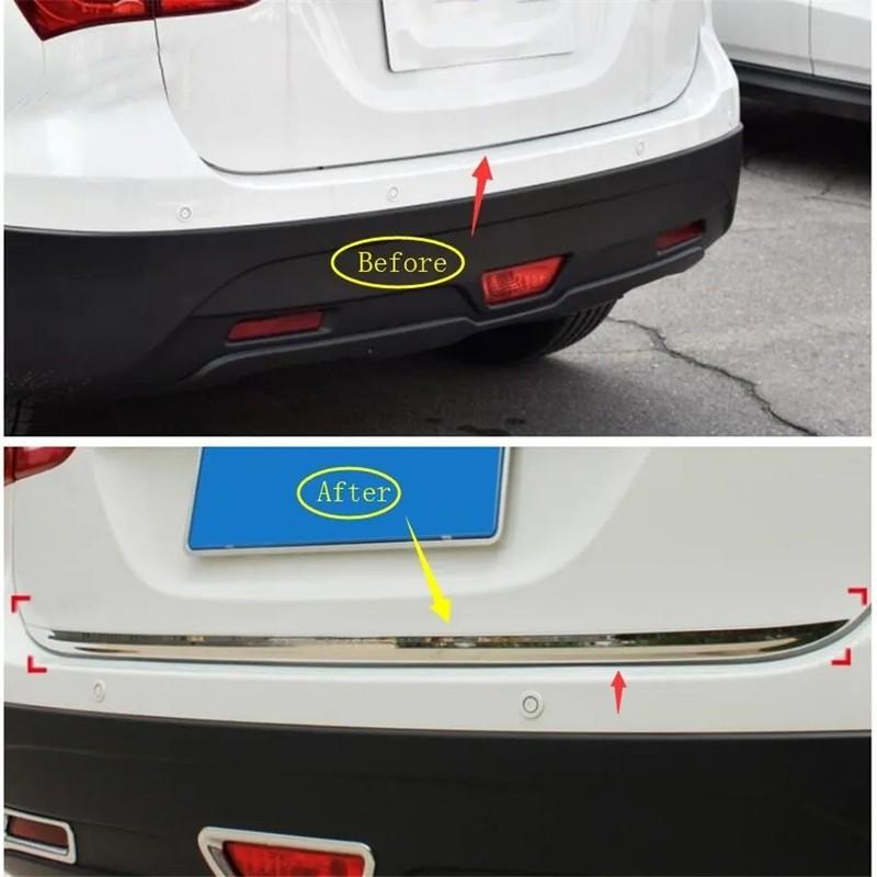 For Suzuki S-Cross Scross SX4 2014 2015 2016 2017 2018 -  Rear Door Trunk Lid Tailgate Strips Trim Car Styling Accessories