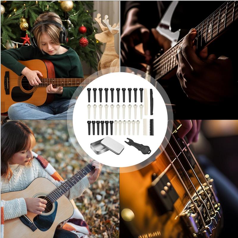 Bridge Saddle And Nut For Guitar Bridge Pins For Acoustic Guitar Stringed Instrument Replacement Parts For Men Women Girls Youth