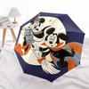 1pc Mickey Minnie Witch Automatic 3-Fold Umbrella Design, Cute Cartoon Pattern, Portable Outdoor Umbrella, Perfect, Holiday Gift for Disney