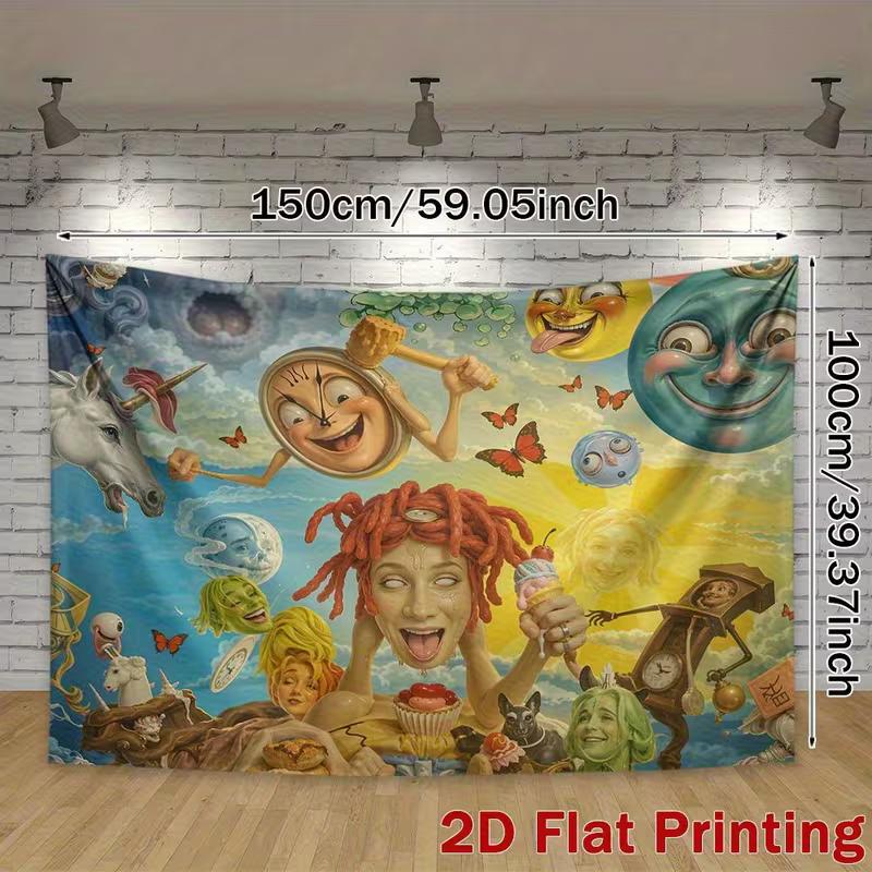 

2D Whimsical Surrealist Dreamscape Backdrop Cloth for Party & Photoshoot 47.2x31.5inch/120*80cm