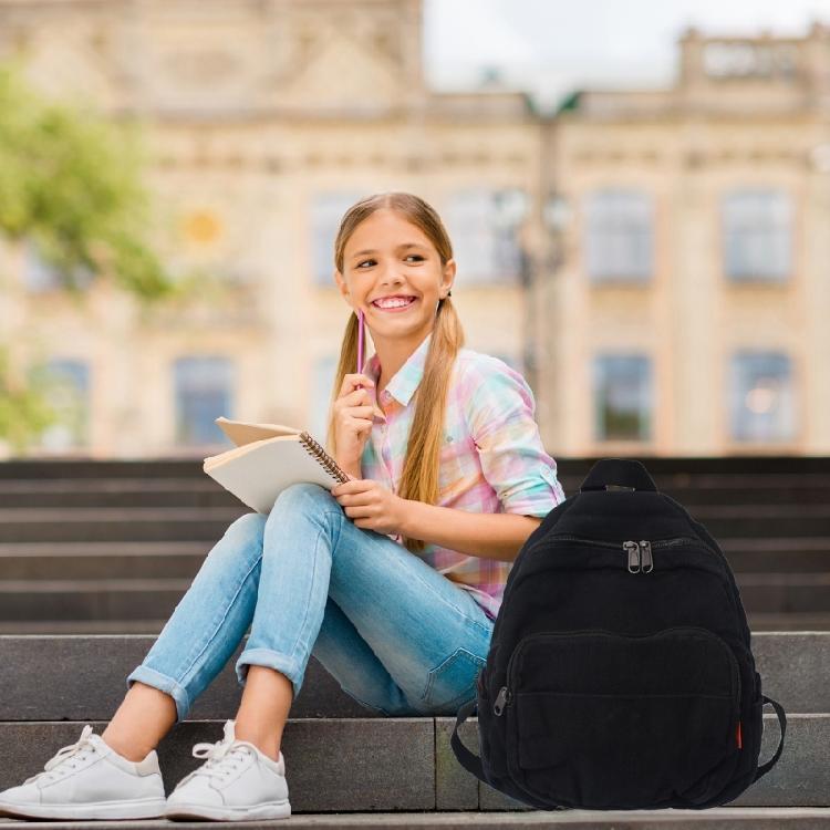 Solid Color Backpack Girl Casual Daypacks Canvas Backpack Student School Backpack Travel Backpack Aesthetic Backpack