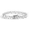 Hip Hop Couple Jewelry Claw Setting Big and Small Size Heart Zircon Tennis Bracelet for Women Valentine's Day Gift