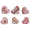 Pack of 6 Valentines Love Heart Ornaments for Desktop Display Party Easy To Suitable for Various