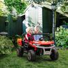12V 2 Seater Kids Electric Ride-On Car with Electric Bucket, Remote Control - Red
