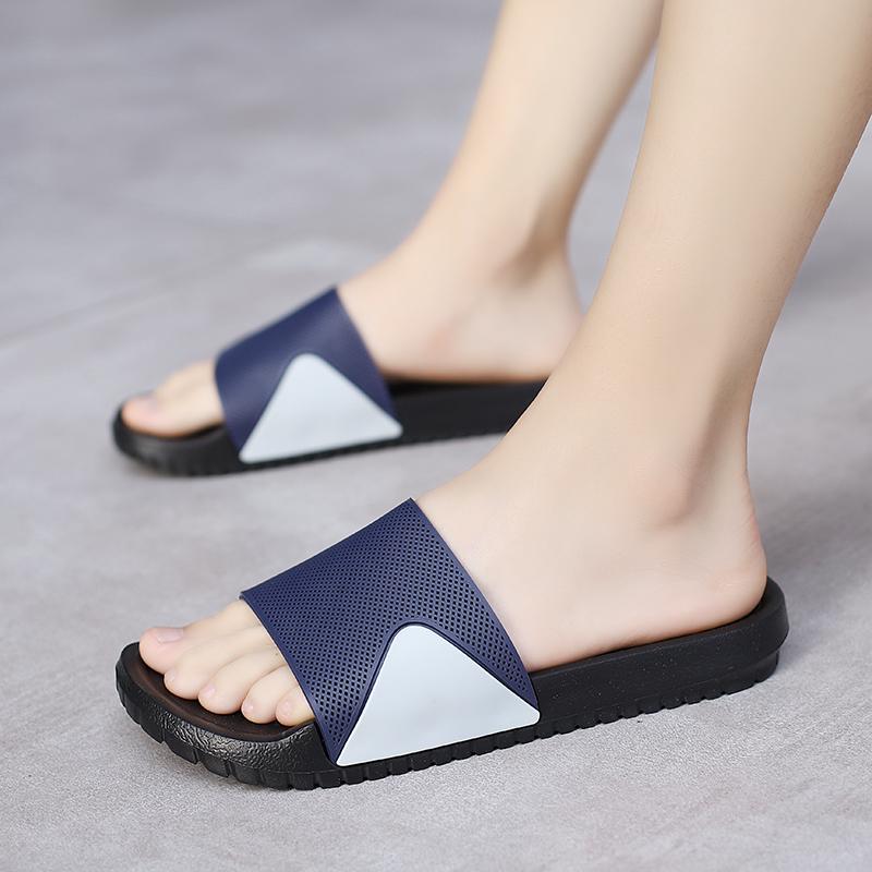 Summer Men Slippers Indoor Home Slides Bathroom Shoes Breathable Outdoor Sandals Clogs Beach Slippers Flip Flops For Male 38-49