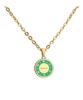 Debassqq Wn1 Gold Double Green Necklace