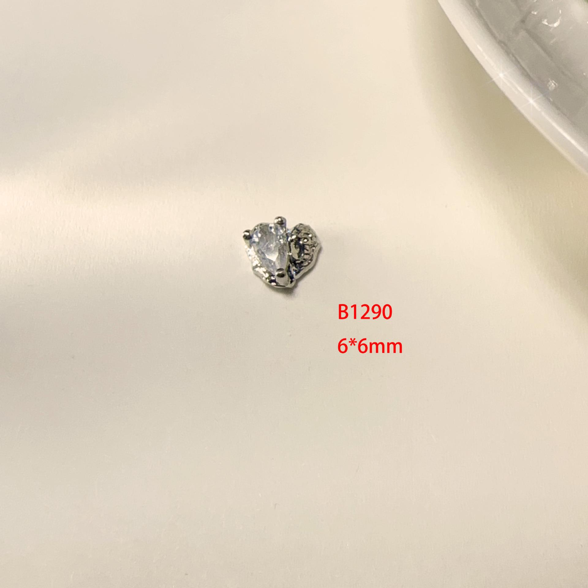 LZ15 Luxury Zircon Nail Art Jewelry with Enhanced Color Retention and Star Cross Design