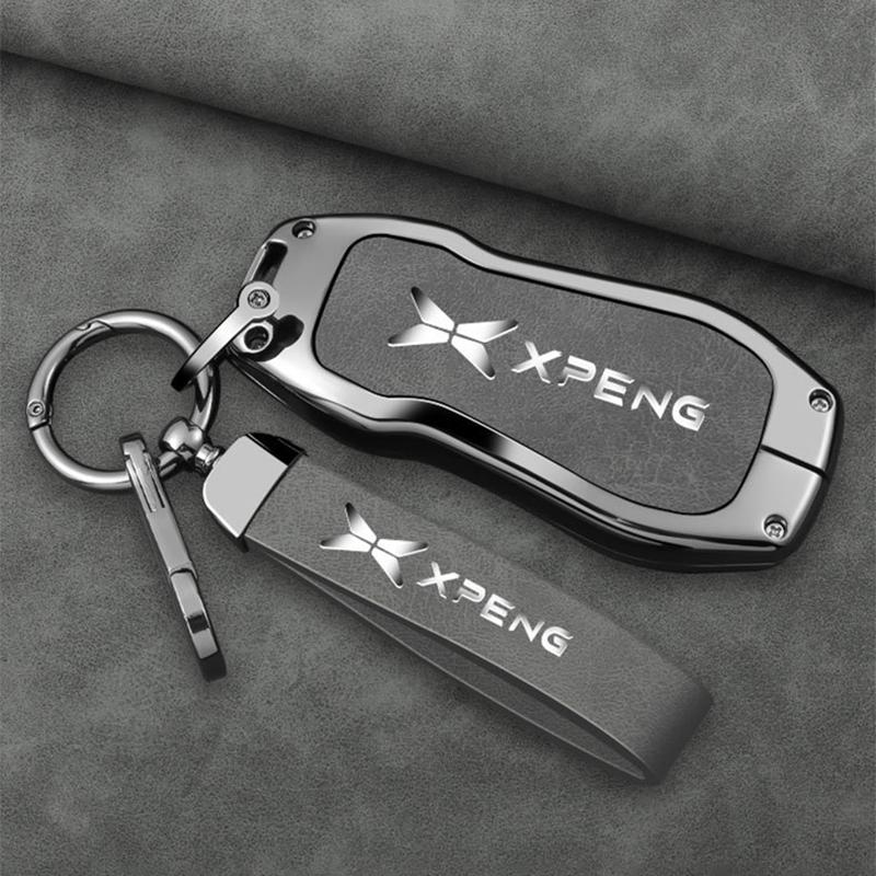 Zinc Alloy Leather Car Key Case for Xpeng G6 G9 P7 P7I G3 G3I P5 2021 -2024 Key Case Car Remote Key Fob Case