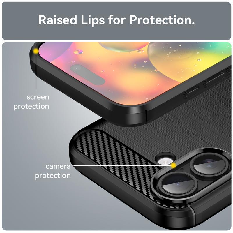 For iPhone 17 Case Anti-knock Soft Silicone Carbon Fiber Back Cover For iPhone 17 Pro Max 17 Air Phone Case For iPhone 17 Case