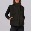 Women's Casual Winter  Vest Stand Collar Sleeveless Insulated Padded Jackets Coat With Pockets