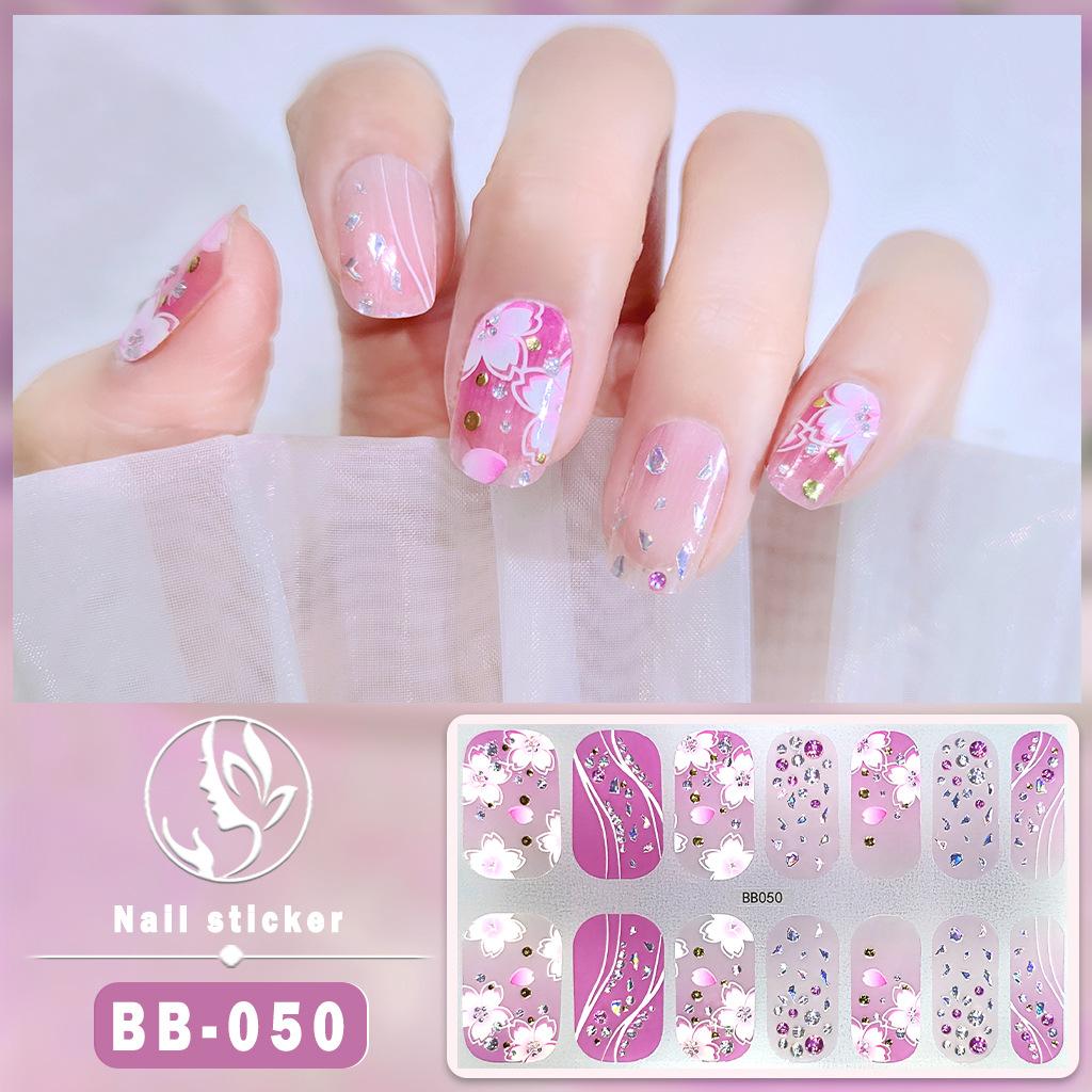 BB 5D No-Bake Gel Nail Sticker Light Therapy Nail Film Nail Sticker Full 3D Hot Gold Wearing Nail Sticker