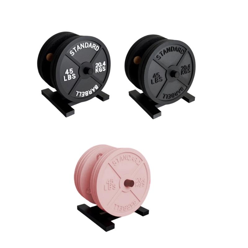 ABS Weight Plate Coaster with Integrated Stand Barbell Bumper Plate Drink Coaster For Neat Organization