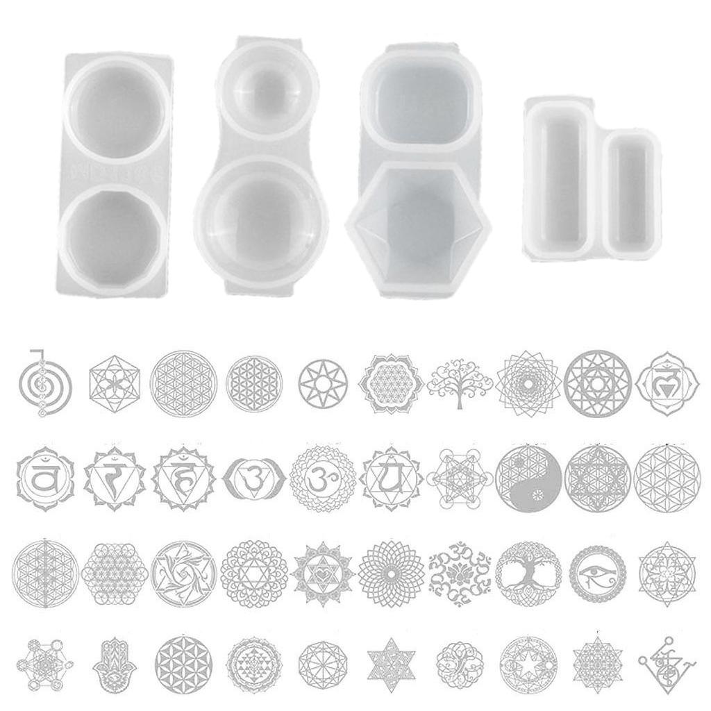 Silicone Mold Earring Jewelry Making Necklace Pendant Mold Orgonite Sticker 1 золотой