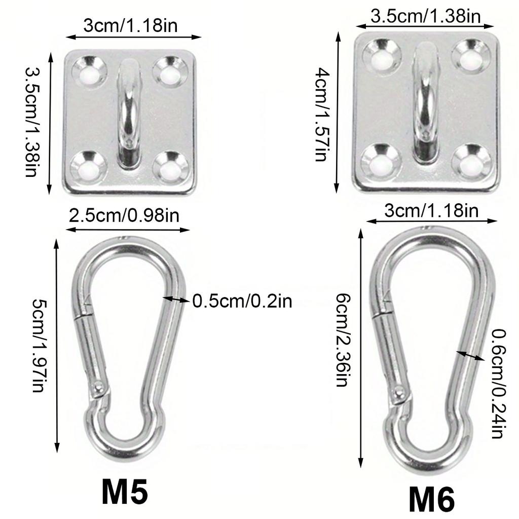 1setový houpací hák, závěsný koš, ratanové křeslo, přezka dveří, pytel na pytel, závěsný kroužek,