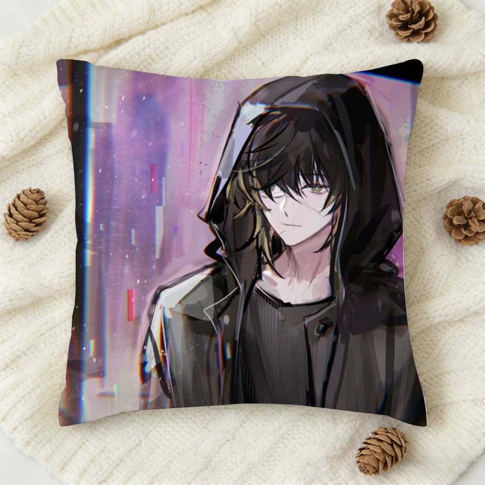 Slow Damage Towa Doublesided Printed Square Decorative Cushion Cover for Sofa Living Room Home Decor