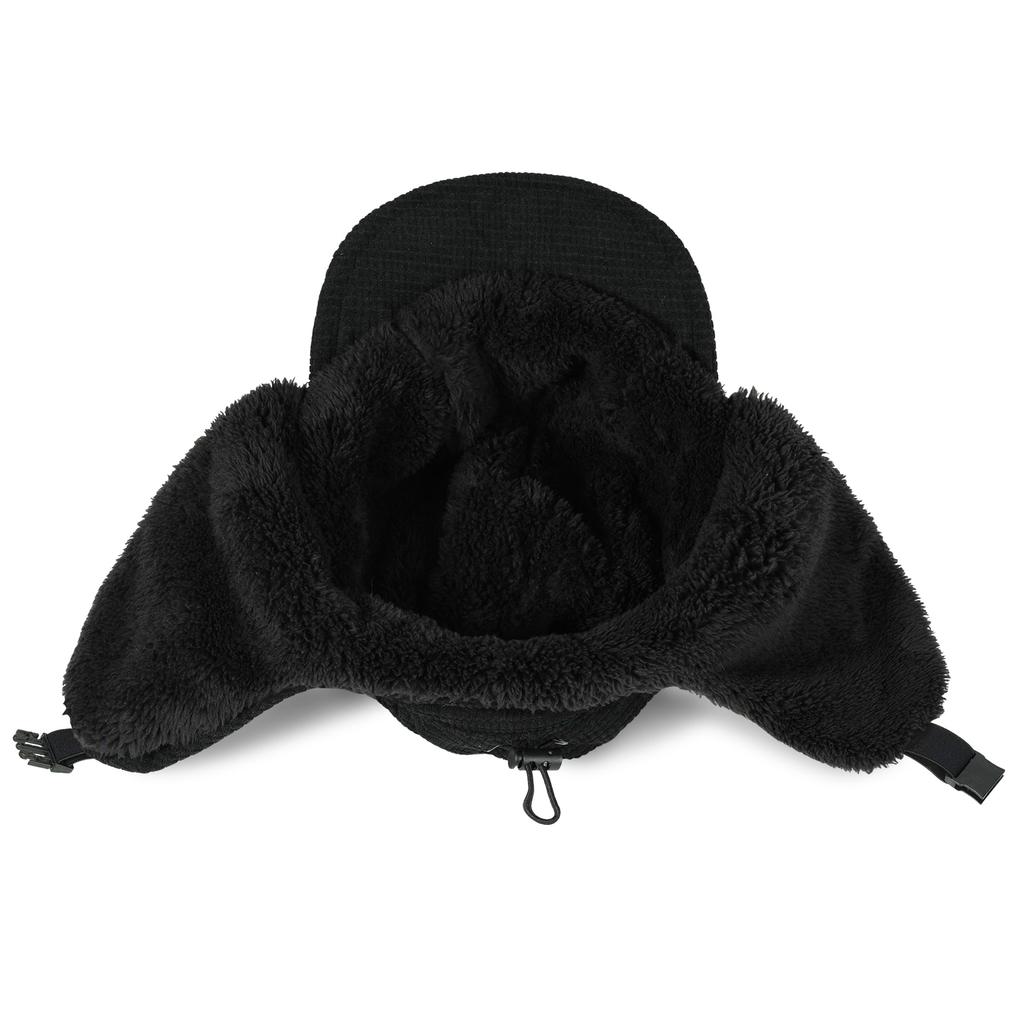 [Clape] Winter Aviator Hat with Ear Flaps – Windproof Pilot Cap for Men & Women, Warm Russian Trapper Hat for Ski, Cycling, Hiking, (Black, PL2505)